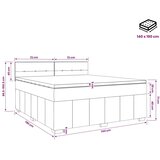  Boxspring krevet s madracem Plava 140 x 190 cm Tkanina - Plava 140 x 190 cm Prošiveno gumbima | shoptok.hr