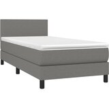  Krevet s oprugama i madracem tamnosivi 90 x 190 cm od tkanine | shoptok.hr