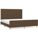  Posteljni okvir z vzglavjem temno rjav 180x200 cm blago, (20905589) | Shoptok.si