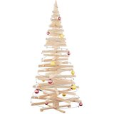 vidaXL Božična drevesa z stojalom Naravna 210 cm Trdna borovina | Shoptok.si