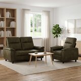  Set sofe 2 pcs Maslinasto zelena Umetnička suknja koža | shoptok.hr