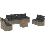  9-dijelni set vrtnih sofa od poliratana s jastucima sivi | shoptok.hr