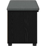  Haldna klop z blazino Enobarvno Črna Orehovina 80 x 38 x 46 cm, (5000160661) | Shoptok.si