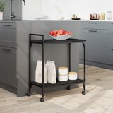  Kuhinjska kolica crna 60,5 x 31 x 72,5 cm od konstruiranog drva | Eponuda.com