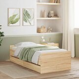  Okvir kreveta s ladicama boja hrasta 100 x 200 cm | shoptok.hr