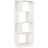 Maison Chic Knjižna omara - Knjižni regal bela 51x25x132 cm trdna borovina, (21724997) Cene