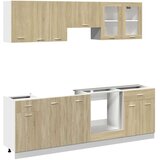  8-dijelni set kuhinjskih ormarića boja hrasta konstruirano drvo | shoptok.hr