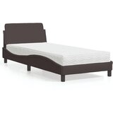  Krevet s madracem Dover tamnosmeđi 80x200 cm od tkanine | shoptok.hr