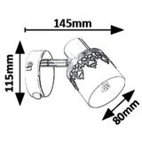 Rabalux lacey spot E14 max 40W crna/bela/hrom | ePonuda.com