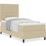 Box spring krevet s madracem svijetlo bež 100x200 cm tkanina od meke tkanine | shoptok.hr