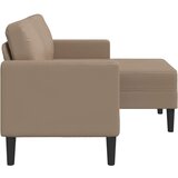  Dvosjed s ležaljkom L-oblikovani Cappuccino 125 cm umjetna koža | shoptok.hr