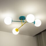  plafonski luster moon 4xE27/15W/230V tirkizna/žuta | Eponuda.com