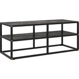 vidaXL TV ormarić crni s crnim mramornim staklom 100 x 40 x 40 cm Cijene