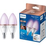  SET 2x LED RGB prigušiva sijalica Philips SMART C37 E14/4,9W/230V 2200-6500K | Eponuda.com