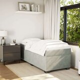 Box spring krevet s madracem svjetlosivi 100x200 cm baršunasti | shoptok.hr
