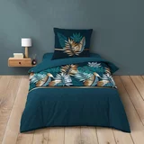 Douceur d intérieur Petrolej zelena pamučna posteljina za krevet za jednu osobu 140x200 cm Alianor –