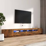  3-dijelni set TV ormarića LED boja dimljenog hrasta drveni | shoptok.hr