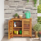  Vrtni ormar s pohranom s vratima Smeđa 78 x 36.5 x 78cm | shoptok.hr