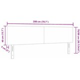  LED glava kreveta Tamno siva 200 cm Kordura tekstil | shoptok.hr