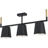 Eglo Plafonjera LACEY 3xE27 78 cm crna/drvo 43611 Cene