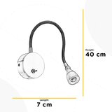  ONLI - LED Fleksibilna lampica LEXI LED/1W/230V 4000K bela | Eponuda.com