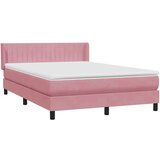  Box Spring krevet s madracem ružičasti 140x220 cm baršun | shoptok.hr