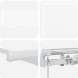 vidaXL Ročna retraktibilna tenda Bela 350x250 cm | Shoptok.si