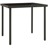  Vrtni blagovaonski stol antracit 80 x 80 x 72 cm staklo i čelik | shoptok.hr