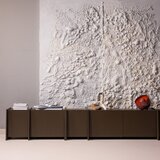 WOOOD Temno rjava TV omarica v jesenovem dekorju 102x53x44 cm Brock – | Shoptok.si