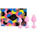 Feelztoys Trodelni set analnih čepov - Bibi, roza Cene