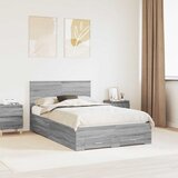  Krevetna konstrukcija s ladicama Siva Sonoma 120 x 200 cm | Eponuda.com