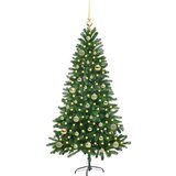 vidaXL Božično drevo med 150 LED z stojalom Zelena 150 cm PE | Shoptok.si