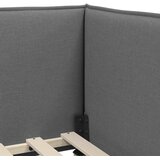  Kutni okvir kreveta Tamno siva 100 x 200 cm tkanina | shoptok.hr
