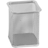 Čaša za olovke metalna žica četvrtasta 8x8x9,8cm LD01-39 Fornax srebrna | shoptok.hr