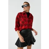 Koton Women's Black Plaid Shirt