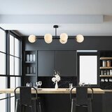 Opviq lights Črna/bela stropna svetilka s steklenim senčilom 40x110 cm Fazli – | Shoptok.si