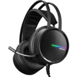  Slušalice sa mikrofonom gaming RAMPAGE RM-K3 CASHE PLUS, dugi mikrofon, USB 7.1, Rainbow LED, black, fleksibilne podesiva traka za glavu | Eponuda.ba