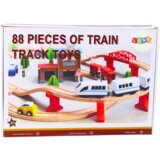  Set Train Tracks Wooden Railway Cars Buildings 88 El | shoptok.hr