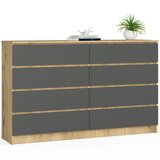 AKORD KOMODA K160 8SZ CLP OAK ARTISAN / SIVI, (21703100) Cene