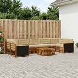  Set vanjskih sofa 8 kom. Prirodna i bež Smeđa | shoptok.hr