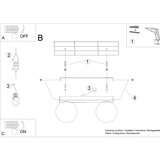  Stropna svetilka YOLI 2 črna, (21347822) | Shoptok.si