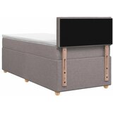  Boxspring krevet s madracem Sivosmeđa 90 x 200 cm Tkanina - Sivosmeđa 90 x 200 cm Dizajn linija | shoptok.hr