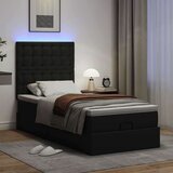 vidaXL Otomanski okvir kreveta s madracem crni 90x190 cm umjetna koža | shoptok.hr