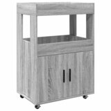 Barska kolica boja smeđeg hrasta 50x41x89 cm konstruirano drvo | shoptok.hr