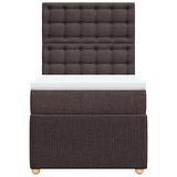 vidaXL Box spring postelja z vzmetnico temno rjava 100x200 cm blago, (21310196) | Shoptok.si