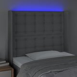 LED uzglavlje svjetlosivo 103 x 16 x 118/128 cm od tkanine | shoptok.hr