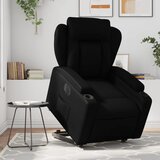 Maison Chic Električni naslanjač - Relax naslanjač s funkcijo vstajanja črno umetno usnje, (22061925) | Shoptok.si