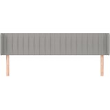  Uzglavlje s ušima svjetlosivo 203x16x78/88 cm od tkanine | shoptok.hr