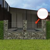 vidaXL Gabionska košara U-oblika od pocinčanog čelika 240 x 20 x 100 cm Cijene