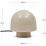 Kave Home Stolna lampa sivo-bež sa staklenim sjenilom (visina 20 cm) Reig – | shoptok.hr